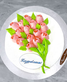 Торт за час «Букетик тюльпанов»