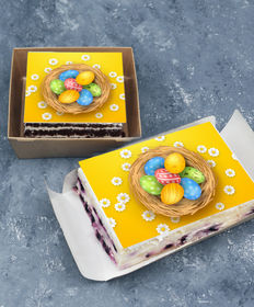 Торт-открытка «Гнездо с пасхальными яйцами»