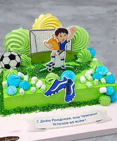 Детский торт «Футболисту прямоугольный»